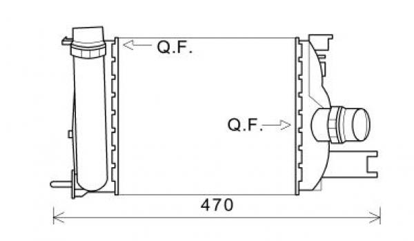 Refroidisseur d'air (Intercooler) Dacia Dokker