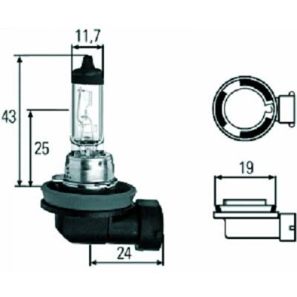Ampoule Mercedes-Benz H11 Glühlampe Halogen